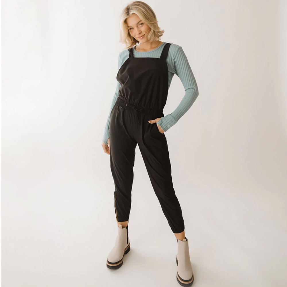 Albion Fit Overall Jumpsuit - Sage color - Size Small- Tall